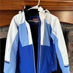 Karbon Kids Blue and White Ski Jacket